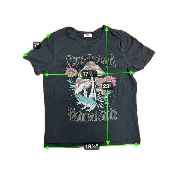 Natural State Mushroom Frog Graphic Tee – Size M Goblincore / Forestcore style - Picture 3 of 4